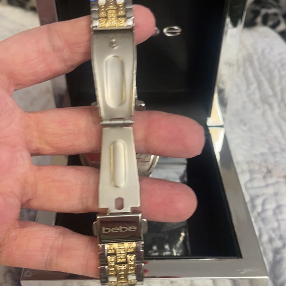 Bebe two-tone, diamond watch in original box. - Picture 7 of 9